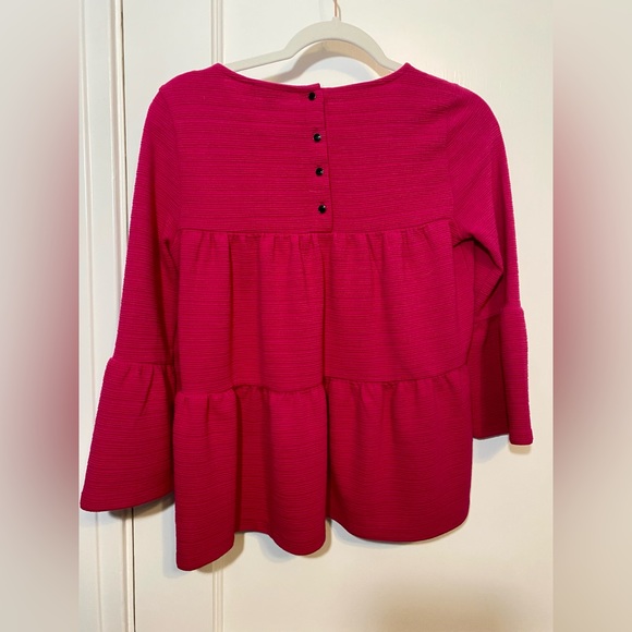 J Crew Pink Tired Top - Picture 2 of 6